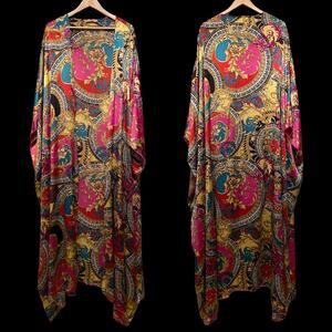 Karen-T Design Long Baroque Kimono Robe Duster | Vintage Hollywood Glam, USA